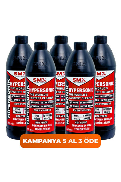 SMX HİPERSONİK - Dünyanın En Hızlı Temizleyicisi 750ML 5 ADET