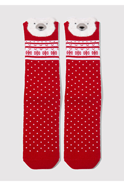 Mavi Rote Stiefelsocken mit Neujahrsmotiv 1912194-32421