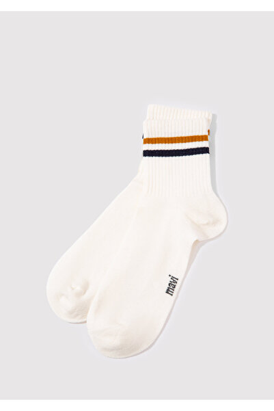 Mavi White Socks - Stripe Detailed, Model0911342-70007