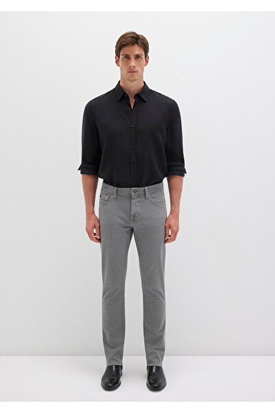 Mavi Marcus Black Dark Gray Gabardine Trousers 0035182453