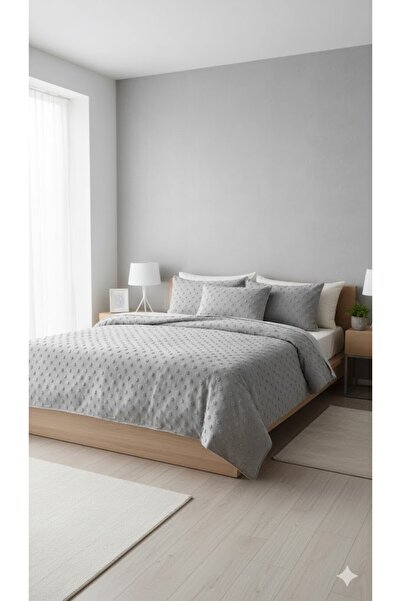 Vinaldi VNL BUTİK YATAK ÖRTÜSÜ ÇİFT KİŞİLİK MANCHESTER GRİ
