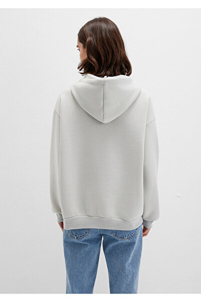 Mavi Šedá mikina s kapucí s potištěným logem 1600361-34322