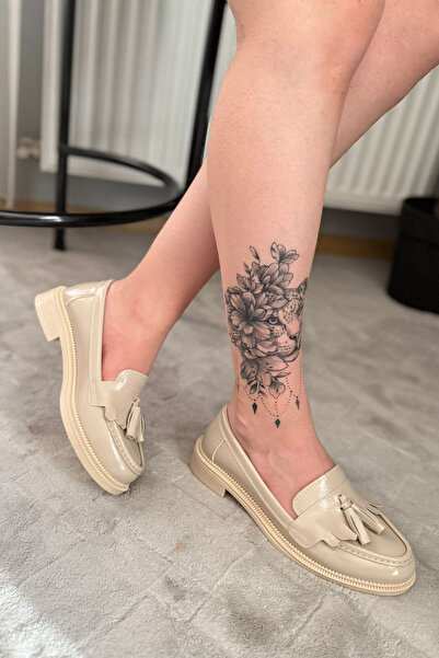 Preshley Дамски мокасини Flex Beige Rugan за ежедневно носене