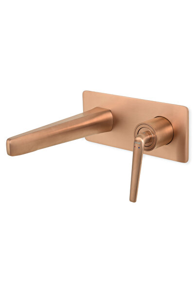 Maison Mex Built-in washbasin mixer, NAOMI, L.21.5 l.21/9.4 H.9 cm, brushed gold