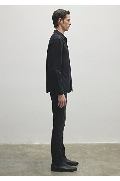 Mavi Roy Lux Μαύρο Anthracite Jean πουκάμισο Slim Fit / Slim Cut 0210496-82410