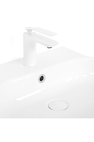 Maison Mex Basin mixer, MOONI, L.10.8 H.13.9 cm, white