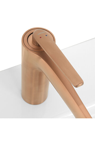 Maison Mex Basin mixer, NAOMI, L.12.7 l.4.5 H.17.2/13.8/11.4 cm, brushed gold
