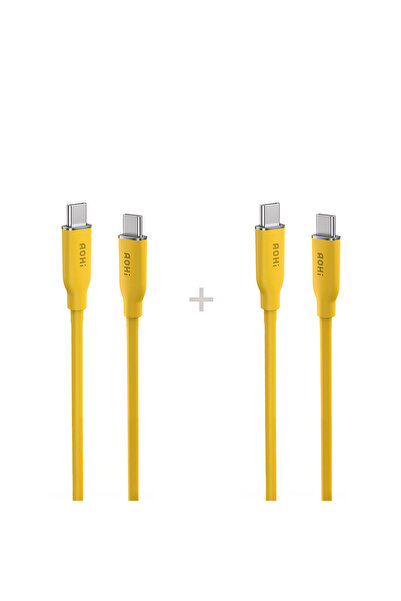 Aohi Silky Type-C to Type-C 1m PD 3.1 480Mbps 140W Süper Hızlı Şarj/Data Kabl...