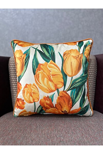 Fabricland Blend-9403 Imported Silk Velvet Throw Pillow Cover