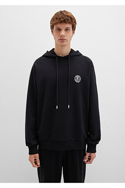 Mavi Schwarzes Sweatshirt mit Kapuze und Mvjns-Logo-Aufdruck - 0611786 -900