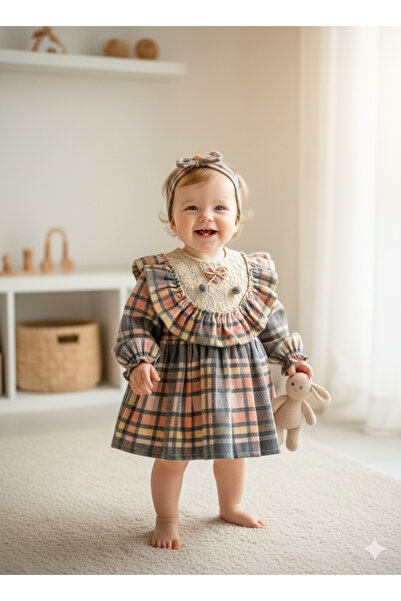 Selvira KIZ BEBEK EKOSELİ ELBİSE - 3/18 AY