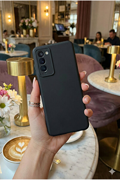 Hatreds Tecno Camon 18 Uyumlu İçi Kadife Mat Renkli Kamera Korumalı Kılıf - S...