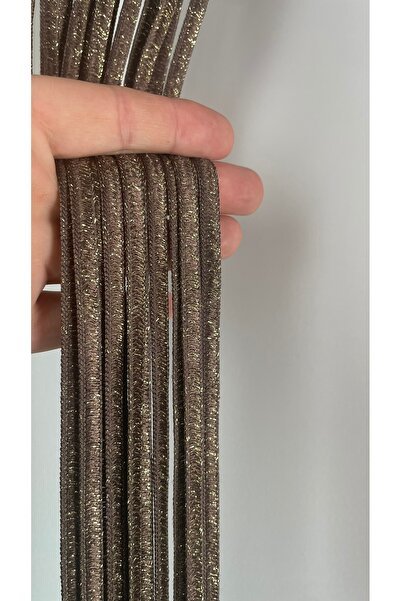ARIKAN HOME Kahve-altın Renk Simli Ipek Koza Ip Serisi Yüksek Kalite Dokuma Özel Ölçü Ip Perde