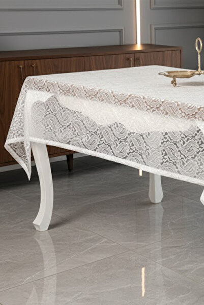 Finezza مفرش طاولة شال راشيل دانتيل كريمي 155x220 سم - 1292