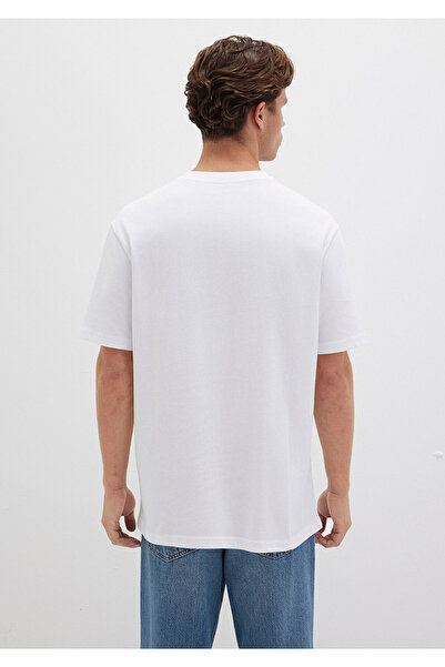 Mavi Weißes T-Shirt mit Logo-Print, lockere Passform 0611807-620