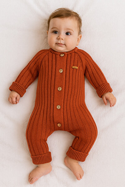 Minora Triko Ünisex Fitilli Tulum Kiremit-toprak