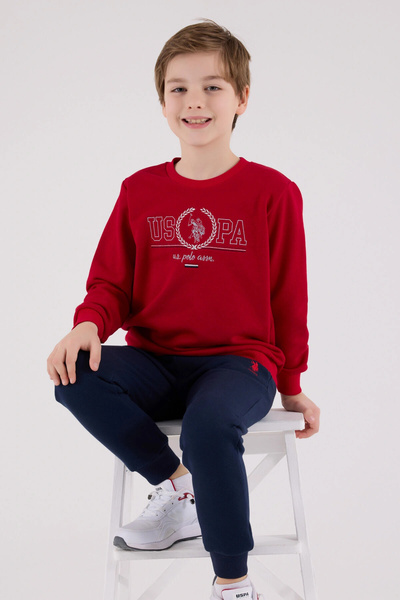 U.S. Polo Assn. Boy's tracksuit - red