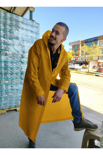 Meşem Eva Raincoat Yellow Color
