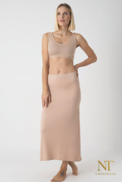 NT Underwear Εσωτερική επένδυση μακριάς φούστας από μπαμπού, Maxi Jupon – Φυσικό ύφασμα, Μοντέρνα Σχεδίαση.