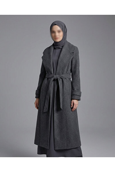 dcn giyim 1985 معطف كشميري المظهر مع حزام-159