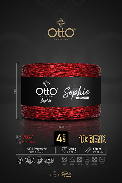 Otto Premium Sophie Metallic - Red - 4 Pack - 1Mm/250Gr/420M - Shiny Twisted ...