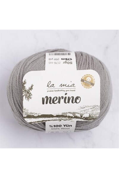 sylar حبل محبوك يدوي باللون الرمادي من La Mia Merino - L031 - 33781