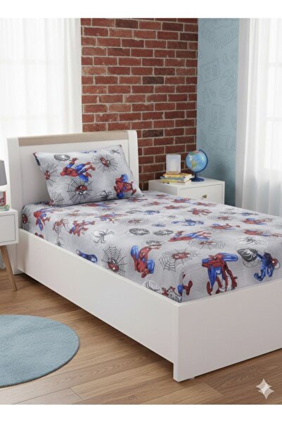 VODDİ Children's Pattern Single Elastic Sheet Set (+1 Pillow Case with Cover)