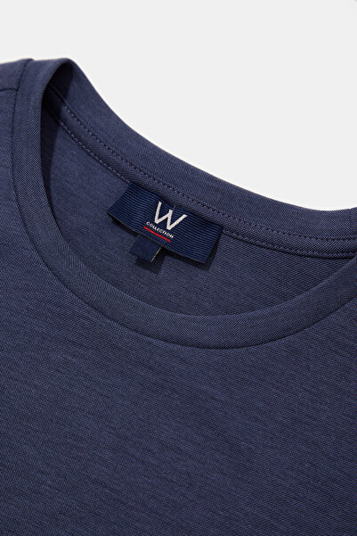 W Collection Dark Blue Circular Neck Long Sleeve Sweatshirt