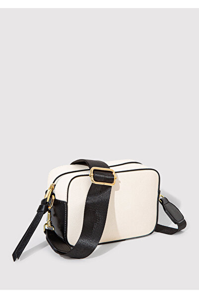 Mavi White Crossbody Bag with Black Strap 1910084-70055