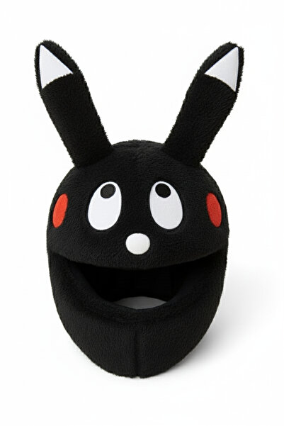 Beta Siyah Pikachu Peluş Kask Kılıfı Motorsiklet Kask Süsü