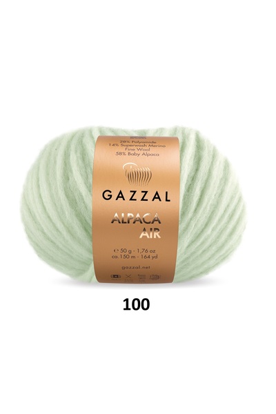 GAZZAL İPLİK Fir de tricotat Alpaca Air Baby Alpaka Merino 200g 4x50g 150m Ușor