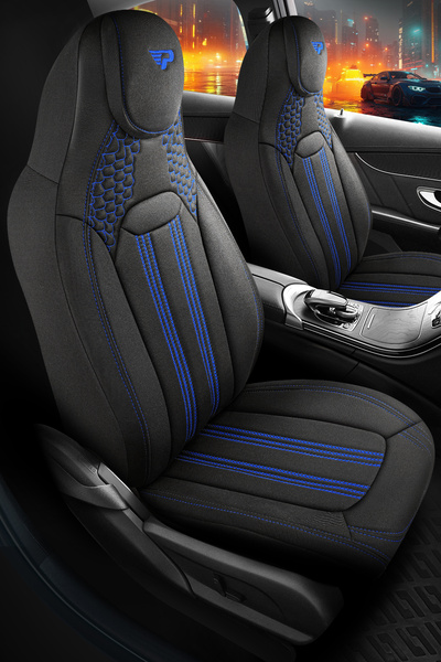 Panda Kılıf غطاء مقعد السيارة من قماش لاكوست من باندا هنتر مع دعم لتقويم العظ...