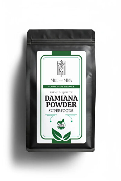 Mel and Mira Organik Damiana Tozu 100g, Premium Herbal Damiana Powder ( Glute...