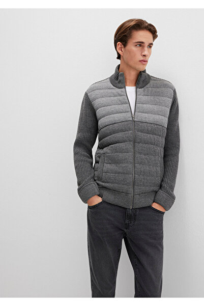 Mavi Zippered Gray Knitwear Cardigan Slim Fit / Slim Fit 070804 -34686