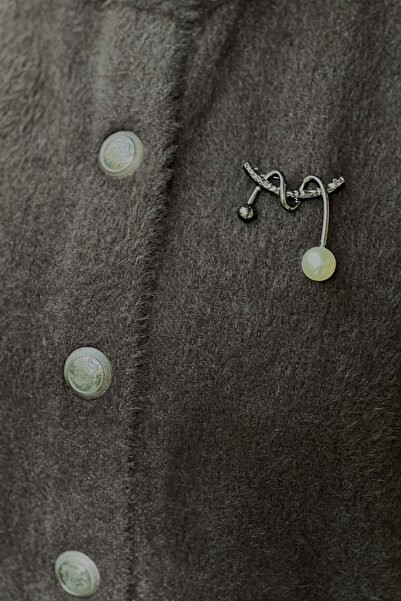 Nuss Basic Angora Cardigan with Front Snaps