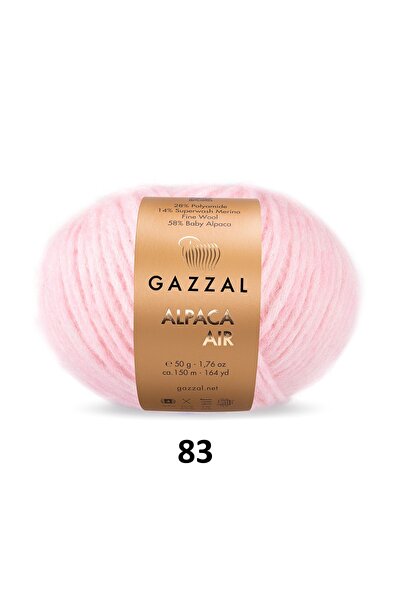 GAZZAL İPLİK Fir de tricotat Alpaca Air Baby Alpaka Merino 200g 4x50g 150m Ușor