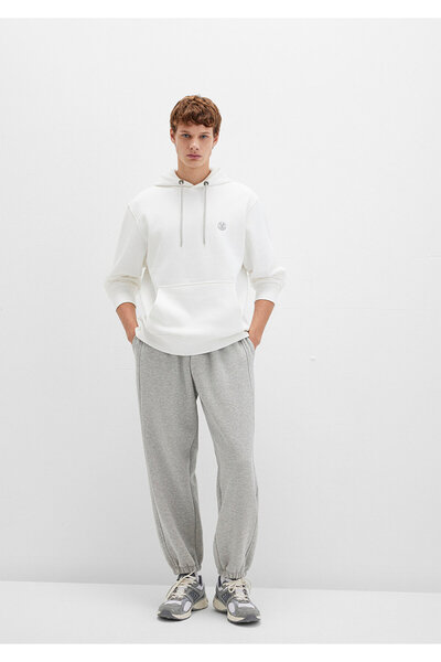 Mavi Білий світшот з вишитим логотипом з капюшоном 065809-34519