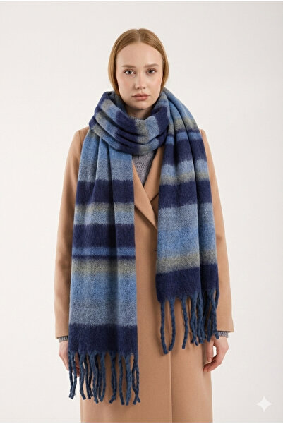 Hat Town Unisex Puffy Düz Renk Şal Atkı