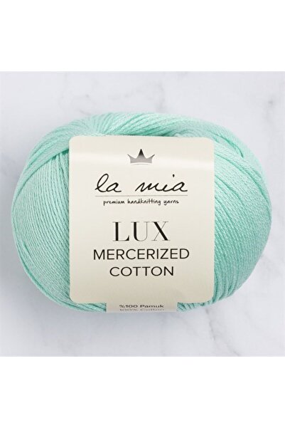 sylar لاما لوكس قطن مرسيريزد أخضر مائي محبوك يدويًا - 137 - 33750