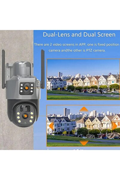OEM LENSO Dual Surveillance Camera 4G + Wi-Fi, 64GB Card, Outdoor, Monitoring from Anywhere