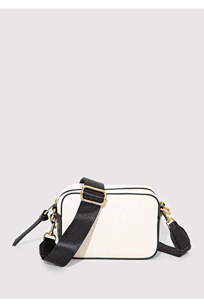 Mavi White Crossbody Bag with Black Strap 1910084-70055