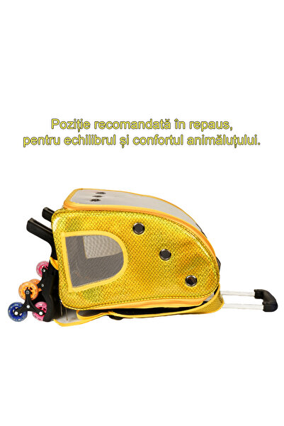 PisiMall Trolley bag for pets, 33 x 27 x 42 cm, yellow