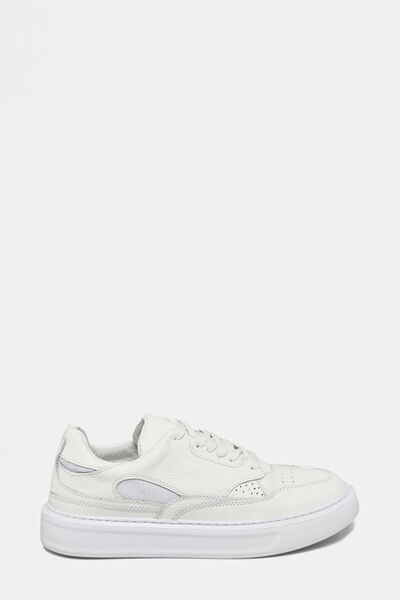 W Collection White Leather Sports Shoes