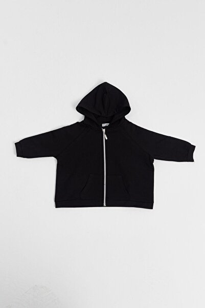 MARKALİSTE Black Kids Sweat Cardigan