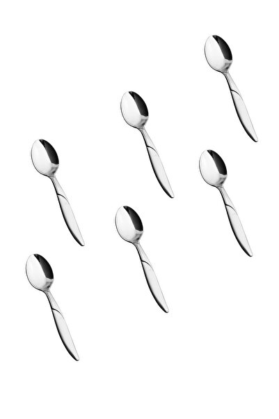 HIC طقم ملاعق شاي من الاستيل المقاوم للصدأ مكون من 6 قطع