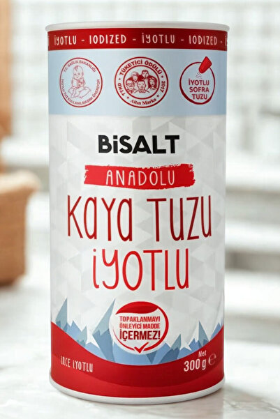 Bisalt Anadolu Kaya İyotlu Tuzluk 300 g Pratik Kullanımlı Sofra Tuzu