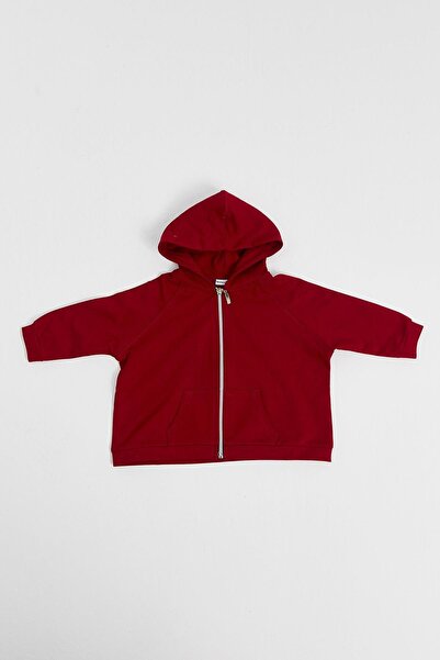 MARKALİSTE Burgundy Kids Sweat Cardigan