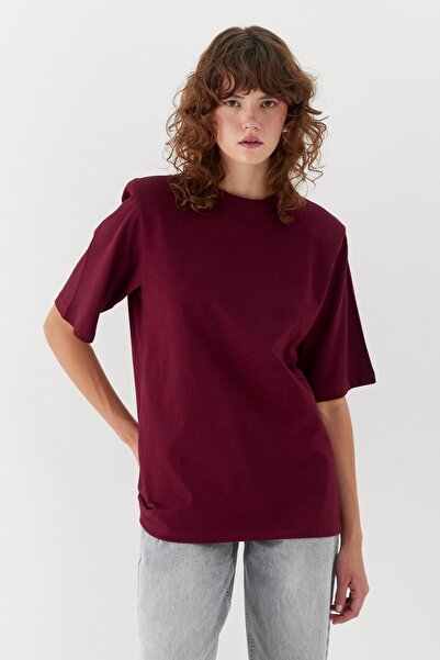 MARKALİSTE Μισό μανίκι βάτα τμχ Μπλουζάκι Βουργουνδίας