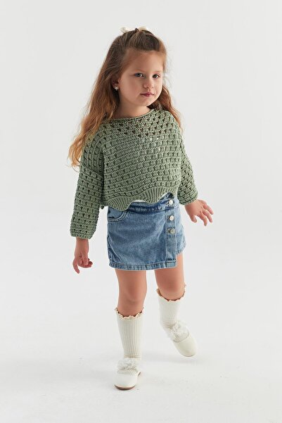 MARKALİSTE Children's Crop Knitwear Mint