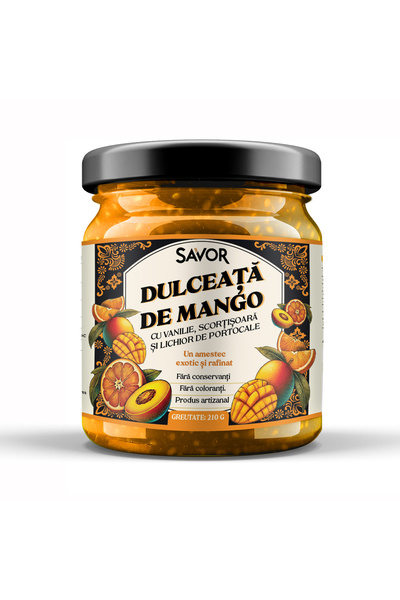 SAVOR Dulceață de Mango cu Lichior de Portocală
